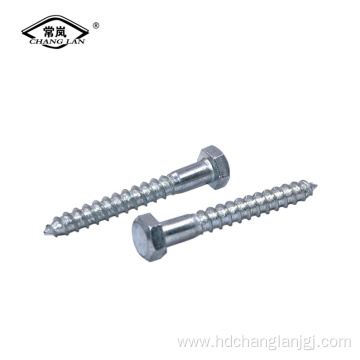 carbon steel hexagon wooden screw,din571 m8*70